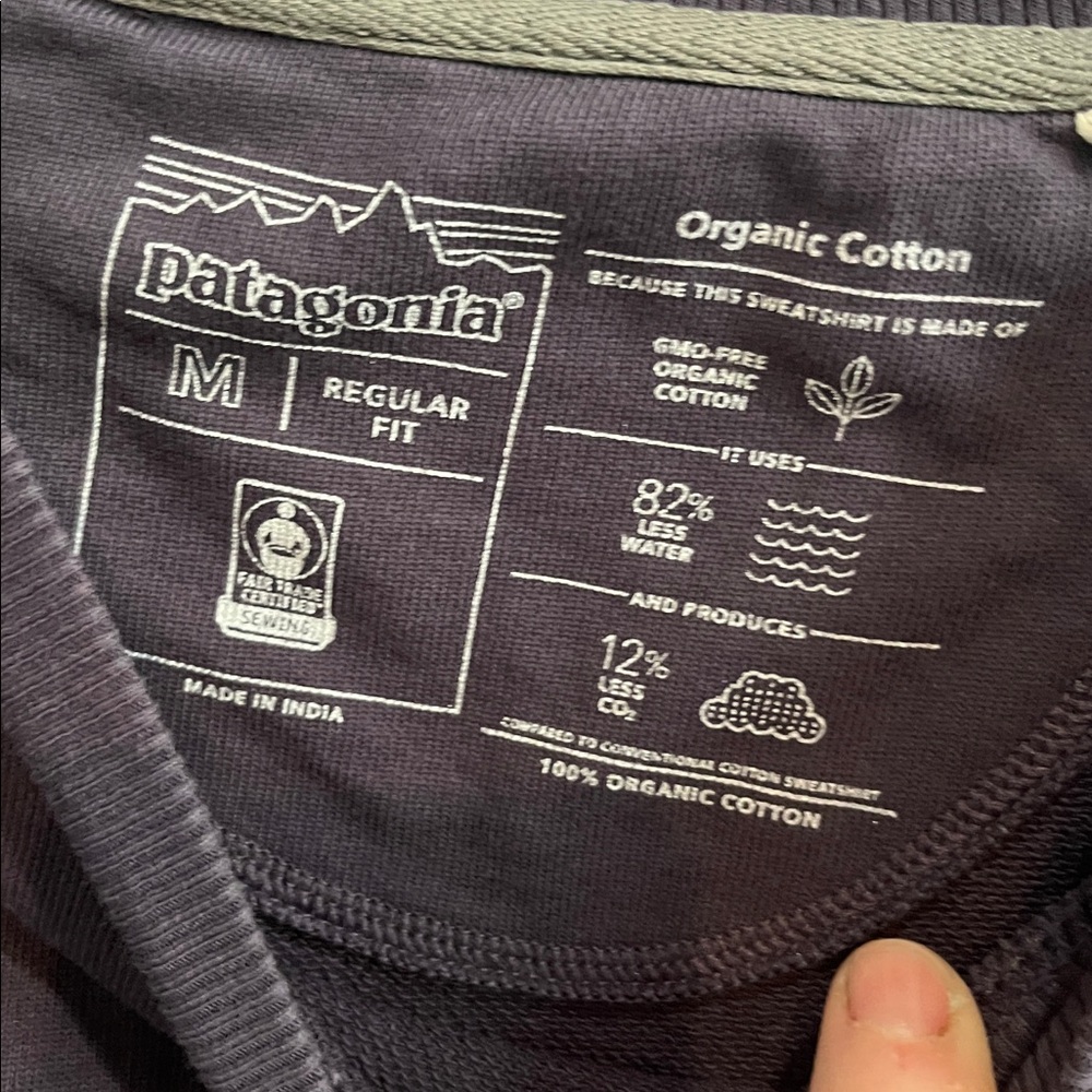 Patagonia Purple Ahnya Crewneck Sweatshirt Size Medium - Picture 5 of 8